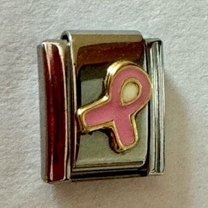 Italian Charm for Breast Cancer Awareness